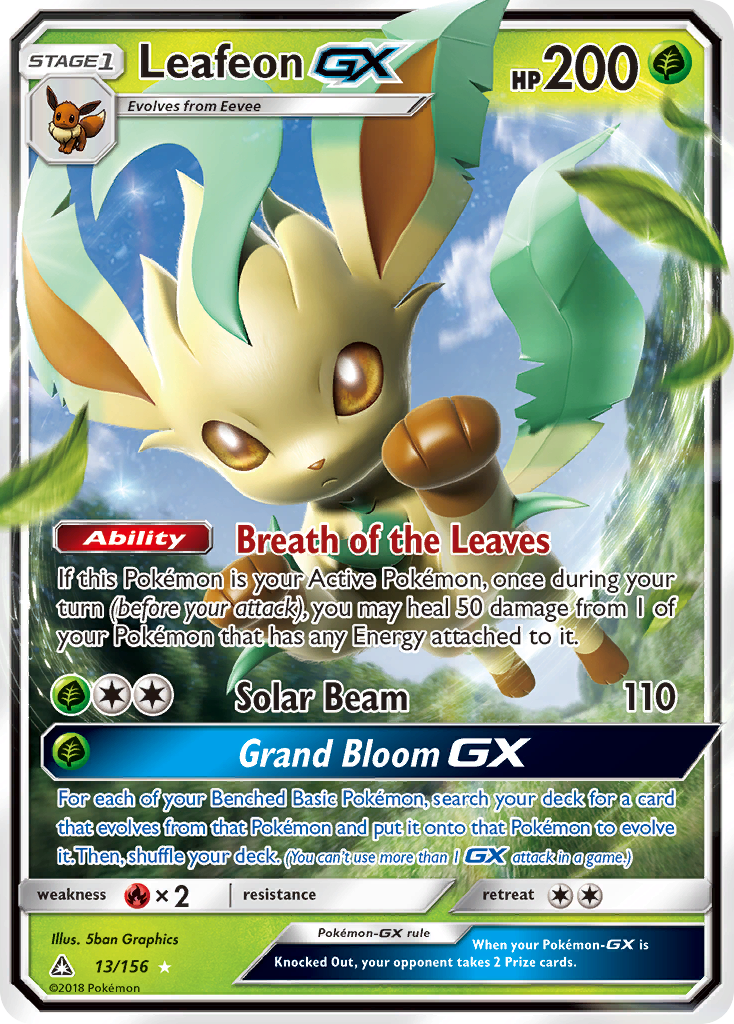 Leafeon GX (13/156) [Sun & Moon: Ultra Prism] | Exor Games Dartmouth