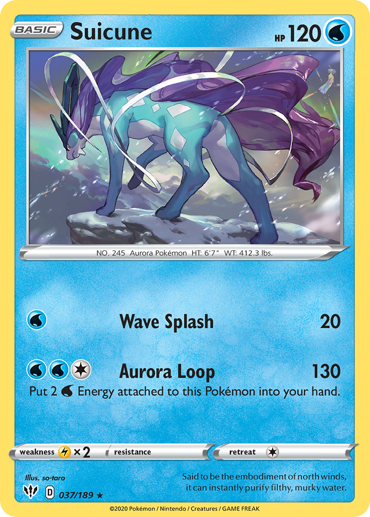 Suicune (037/189) [Sword & Shield: Darkness Ablaze] | Exor Games Dartmouth