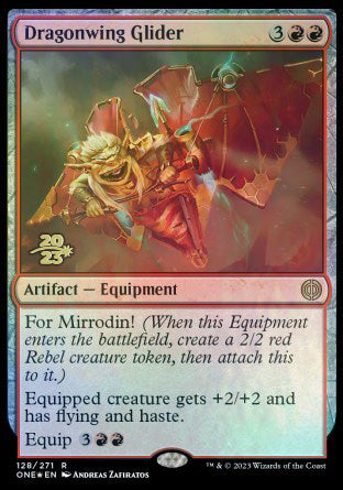 Dragonwing Glider [Phyrexia: All Will Be One Prerelease Promos] | Exor Games Dartmouth