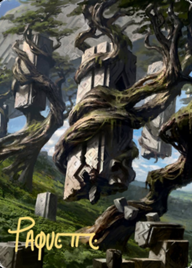 Forest 2 Art Card (Gold-Stamped Signature) [Zendikar Rising Art Series] | Exor Games Dartmouth