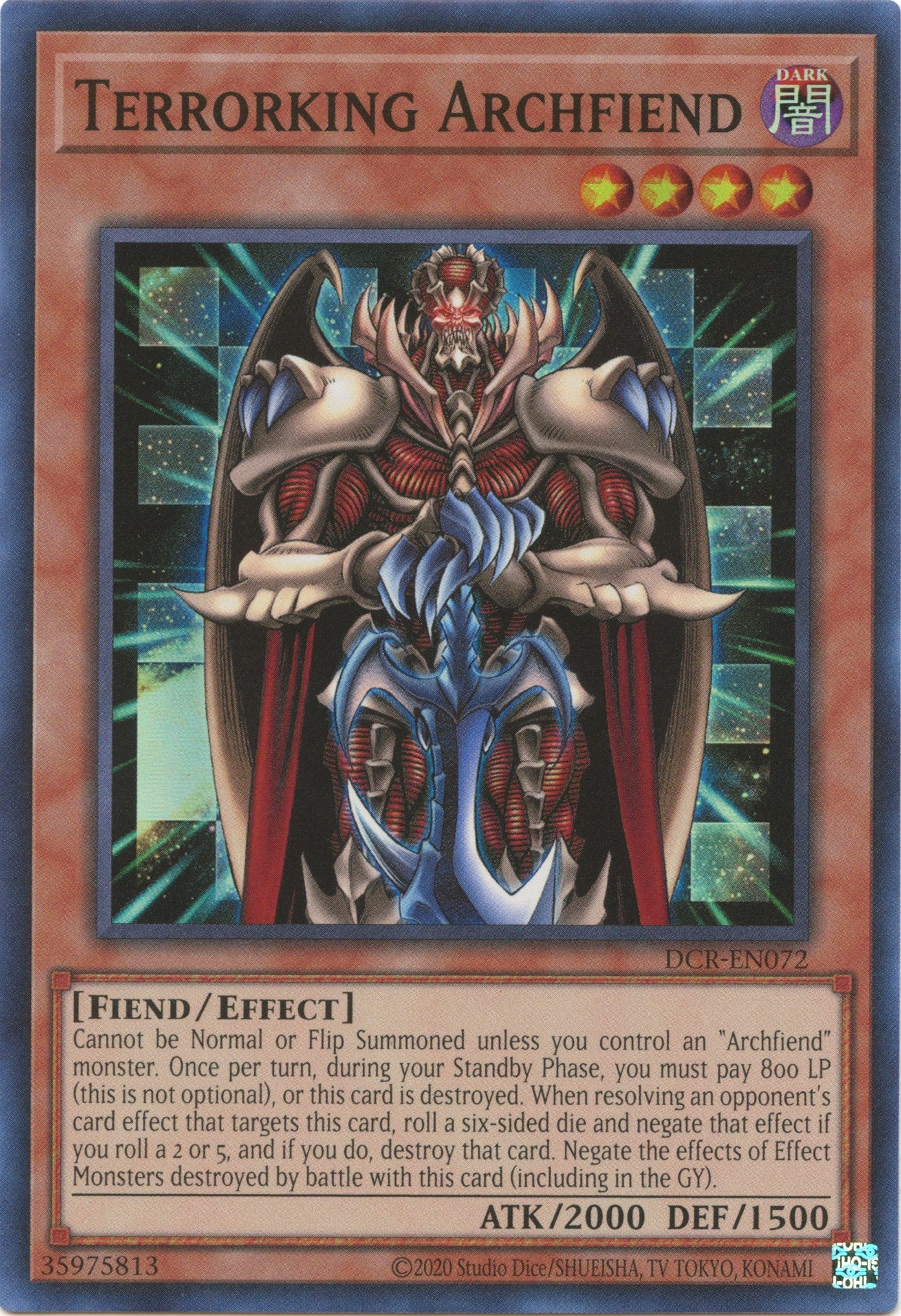 Terrorking Archfiend (25th Anniversary) [DCR-EN072] Super Rare | Exor Games Dartmouth