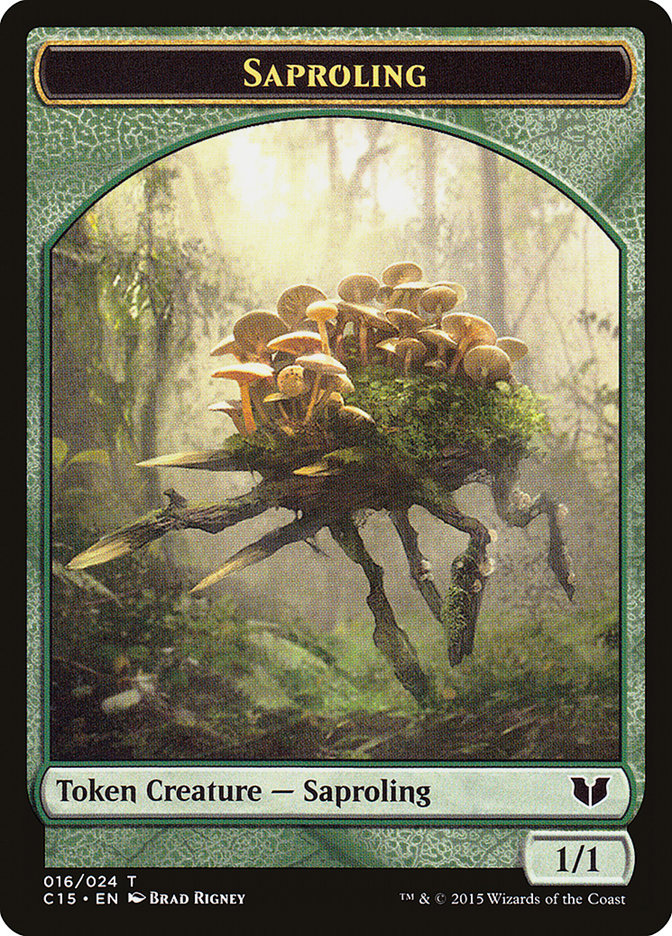 Snake (017) // Saproling Double-Sided Token [Commander 2015 Tokens] | Exor Games Dartmouth