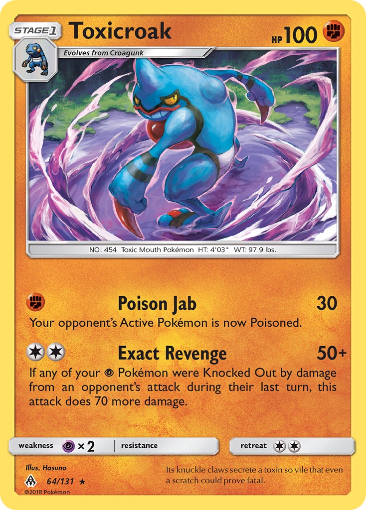 Toxicroak (64/131) [Sun & Moon: Forbidden Light] | Exor Games Dartmouth