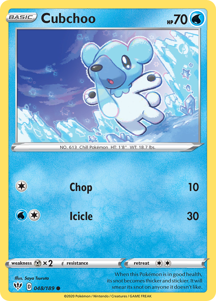 Cubchoo (048/189) [Sword & Shield: Darkness Ablaze] | Exor Games Dartmouth