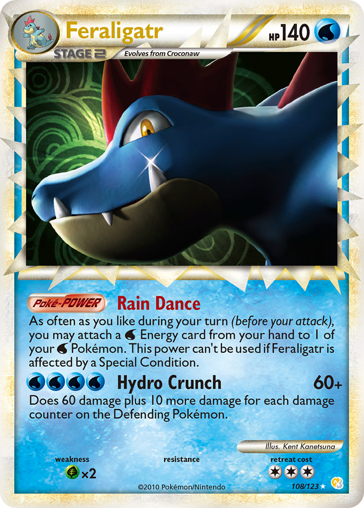 Feraligatr (108/123) [HeartGold & SoulSilver: Base Set] | Exor Games Dartmouth