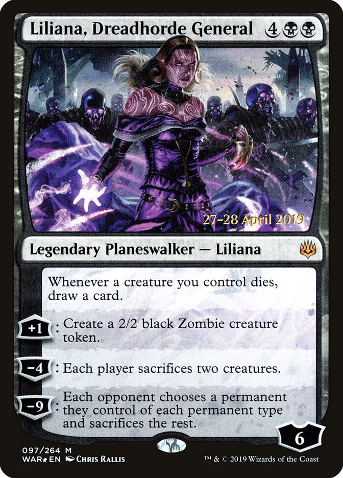 Liliana, Dreadhorde General  [War of the Spark Prerelease Promos] | Exor Games Dartmouth