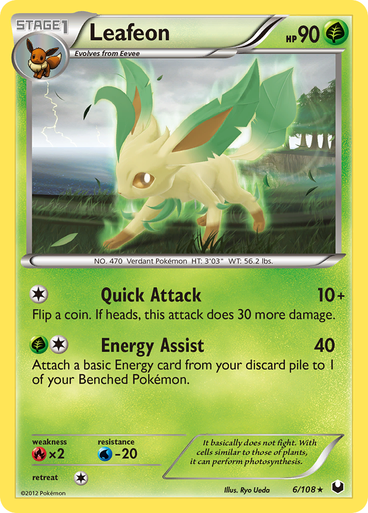 Leafeon (6/108) [Black & White: Dark Explorers] | Exor Games Dartmouth