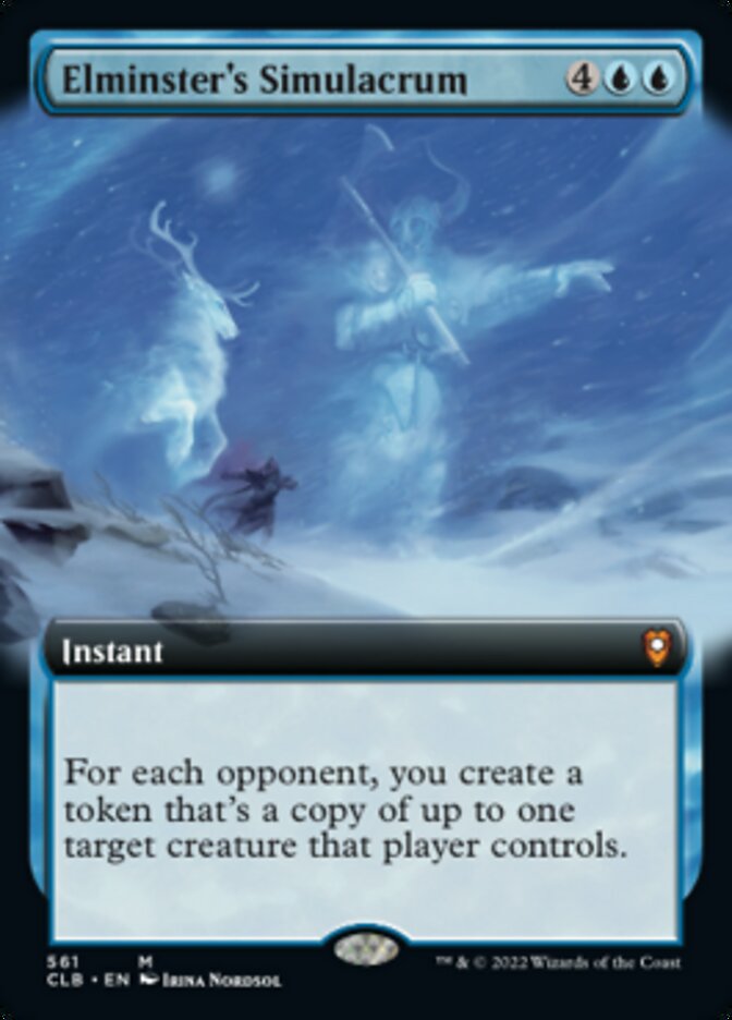 Elminster's Simulacrum (Extended Art) [Commander Legends: Battle for Baldur's Gate] | Exor Games Dartmouth