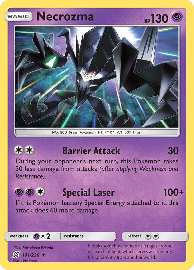 Necrozma (101/236) (Cracked Ice Holo) (Theme Deck Exclusive) [Sun & Moon: Unified Minds] | Exor Games Dartmouth