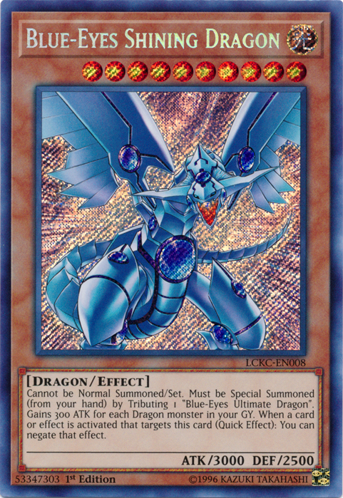 Blue-Eyes Shining Dragon [LCKC-EN008] Secret Rare | Exor Games Dartmouth