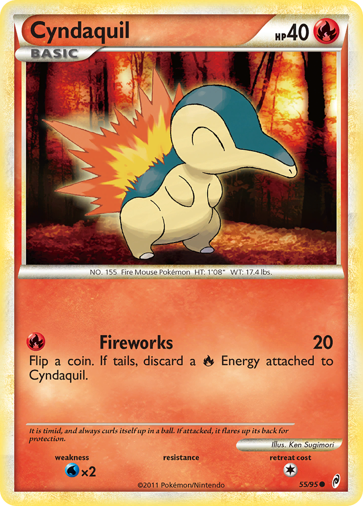 Cyndaquil (55/95) [HeartGold & SoulSilver: Call of Legends] | Exor Games Dartmouth