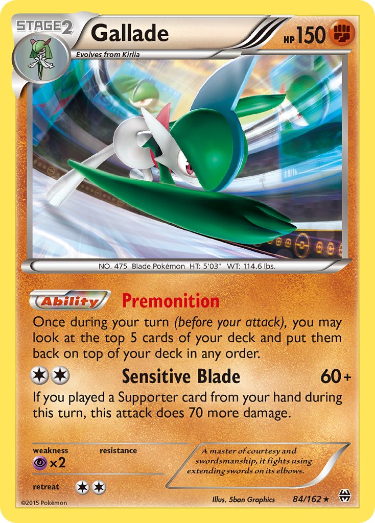 Gallade (84/162) (Cosmos Holo) (Blister Exclusive) [XY: BREAKthrough] | Exor Games Dartmouth