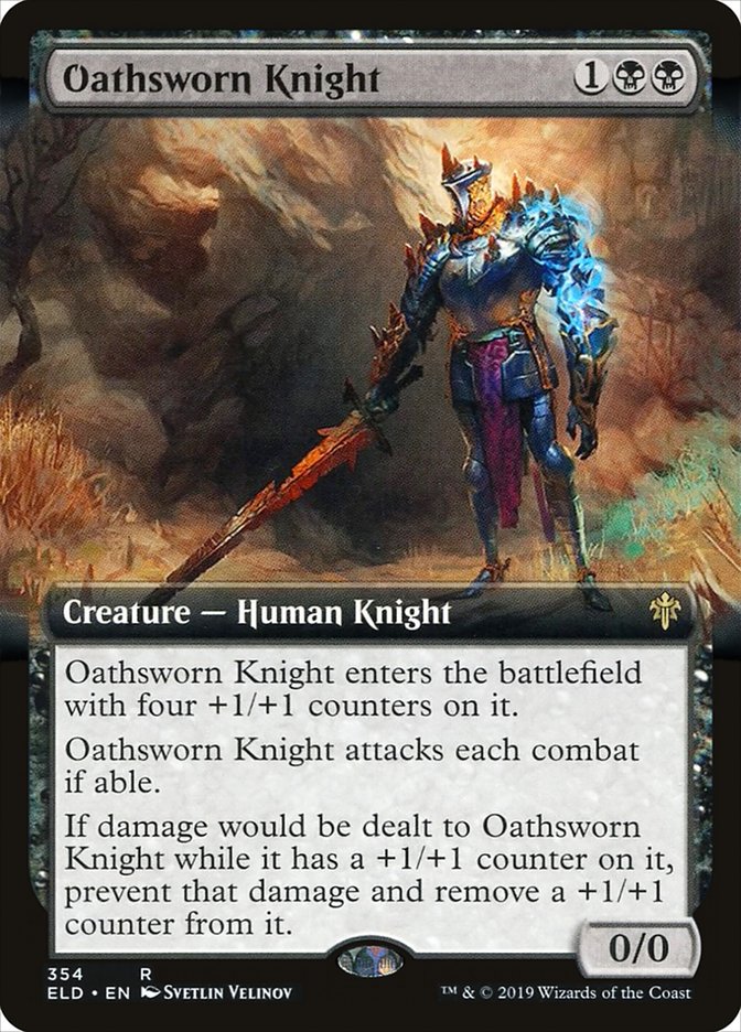 Oathsworn Knight (Extended Art) [Throne of Eldraine] | Exor Games Dartmouth