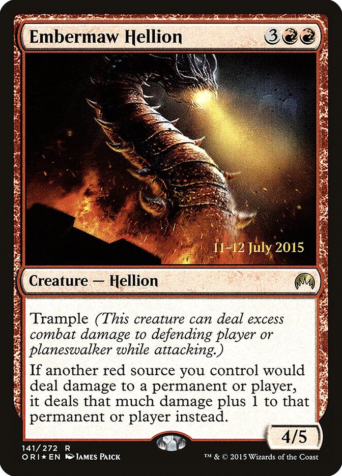 Embermaw Hellion [Magic Origins Prerelease Promos] | Exor Games Dartmouth