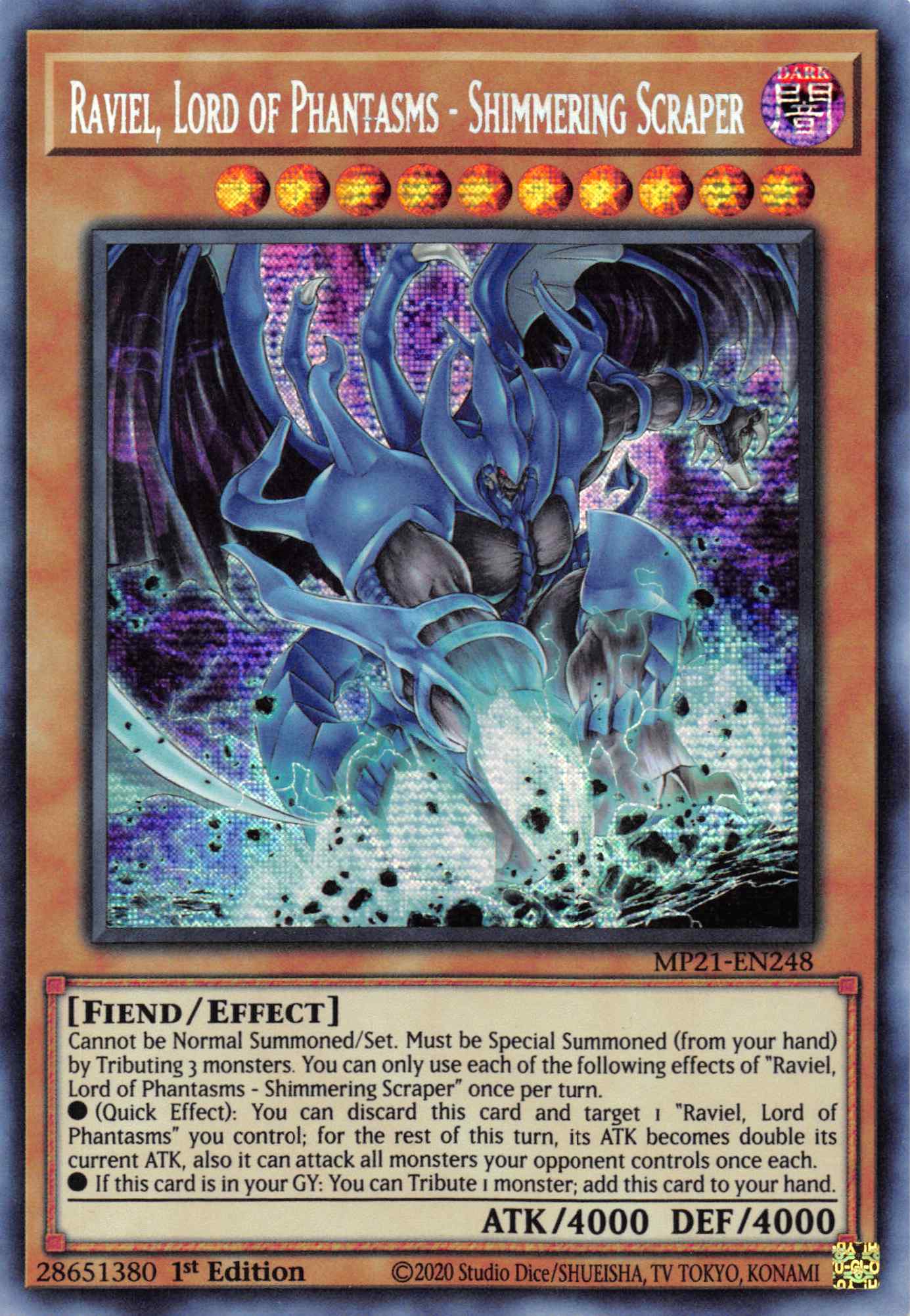 Raviel, Lord of Phantasms - Shimmering Scraper [MP21-EN248] Prismatic Secret Rare | Exor Games Dartmouth