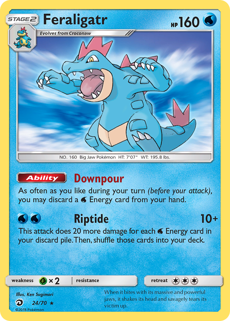 Feraligatr (24/70) [Sun & Moon: Dragon Majesty] | Exor Games Dartmouth