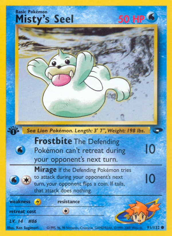 Misty's Seel (91/132) [Gym Challenge 1st Edition] | Exor Games Dartmouth