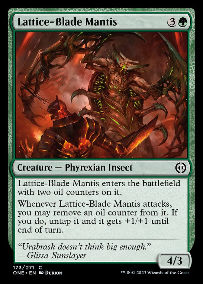 Lattice-Blade Mantis [Phyrexia: All Will Be One] | Exor Games Dartmouth