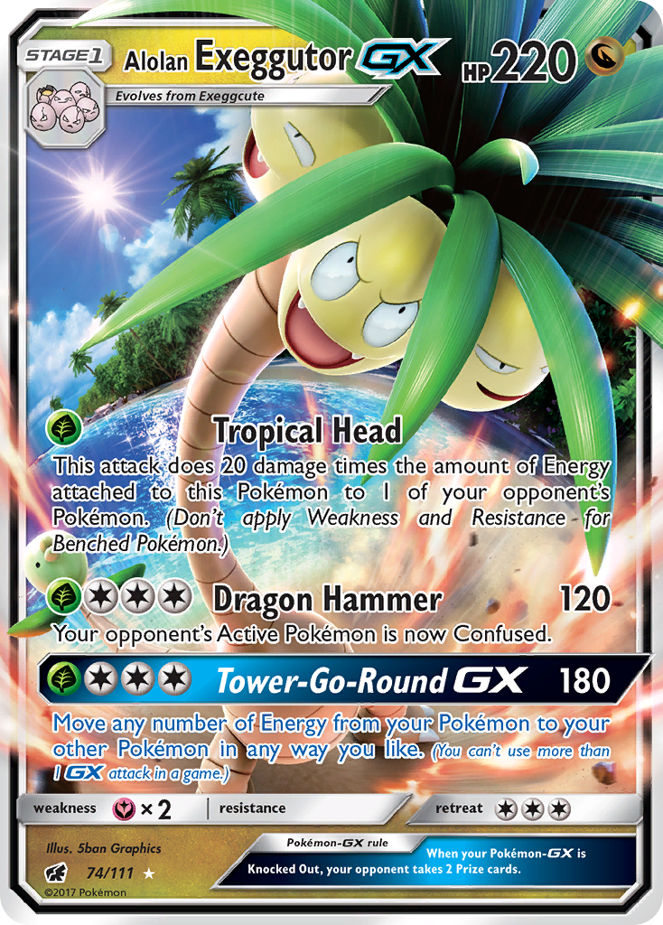 Alolan Exeggutor GX (74/111) [Sun & Moon: Crimson Invasion] | Exor Games Dartmouth