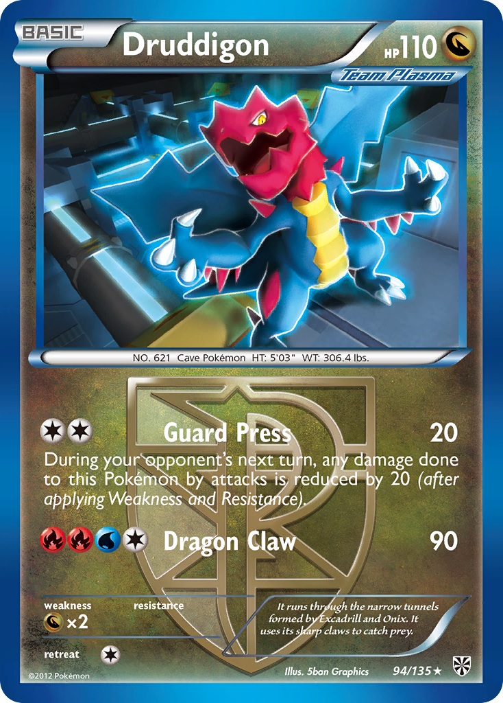 Druddigon (94/135) [Black & White: Plasma Storm] | Exor Games Dartmouth