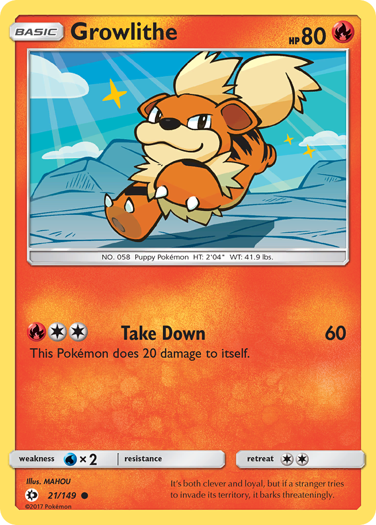 Growlithe (21/149) [Sun & Moon: Base Set] | Exor Games Dartmouth