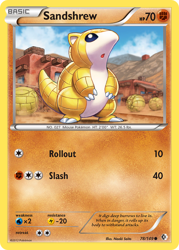 Sandshrew (78/149) [Black & White: Boundaries Crossed] | Exor Games Dartmouth