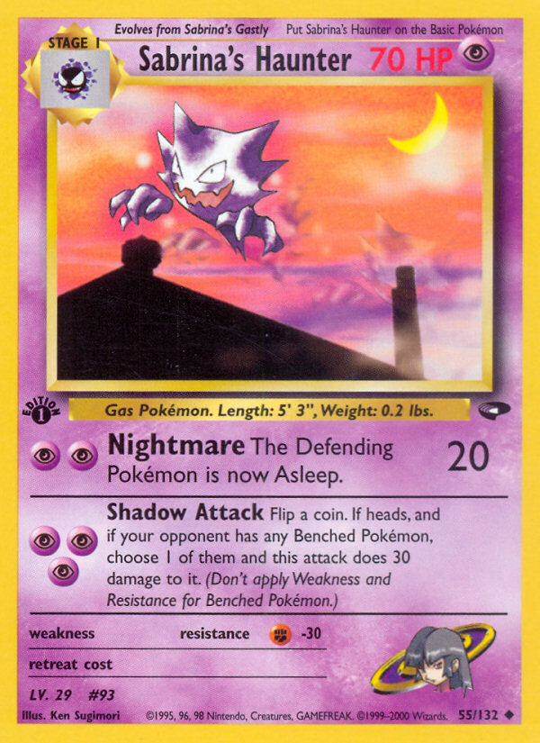 Sabrina's Haunter (55/132) [Gym Challenge 1st Edition] | Exor Games Dartmouth