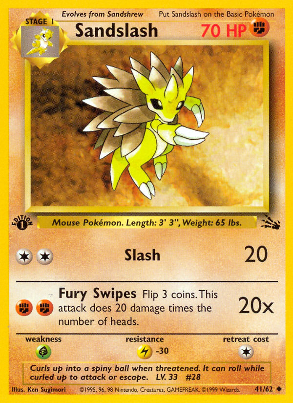 Sandslash (41/62) [Fossil 1st Edition] | Exor Games Dartmouth