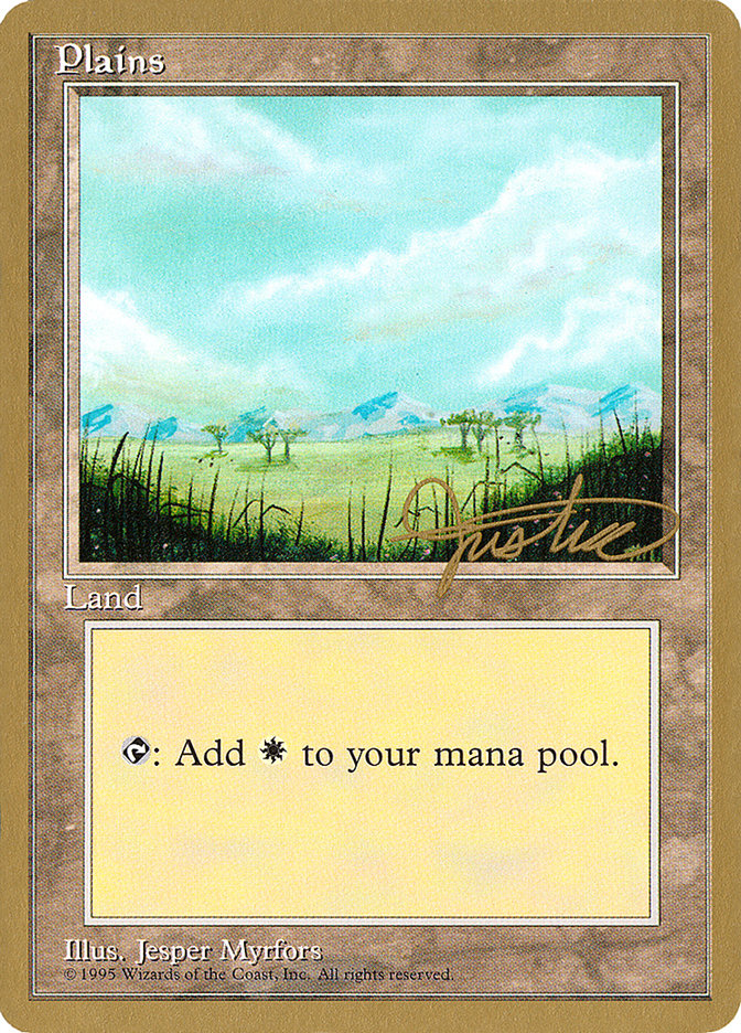 Plains (mj365) (Mark Justice) [Pro Tour Collector Set] | Exor Games Dartmouth