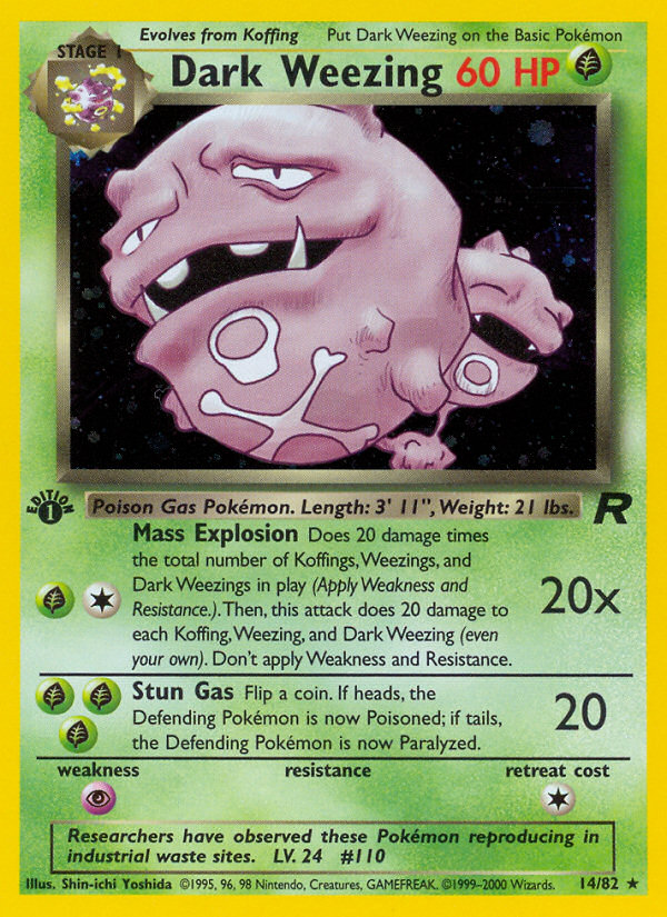 Dark Weezing (14/82) [Team Rocket 1st Edition] | Exor Games Dartmouth