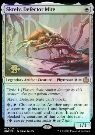 Skrelv, Defector Mite [Phyrexia: All Will Be One Prerelease Promos] | Exor Games Dartmouth