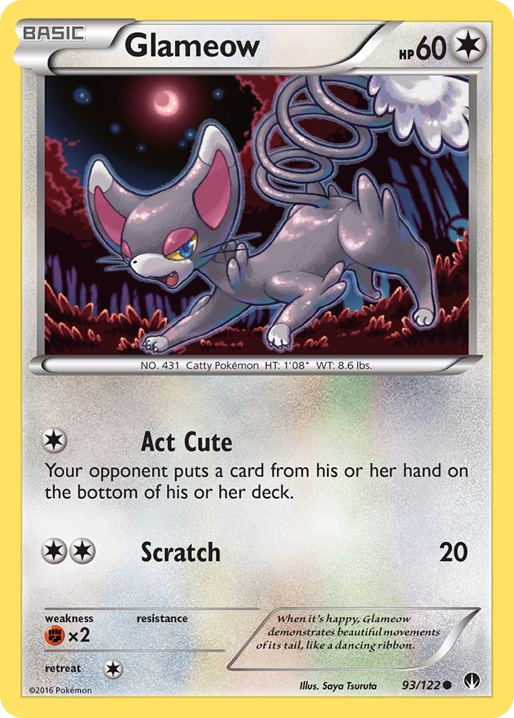 Glameow (93/122) [XY: BREAKpoint] | Exor Games Dartmouth