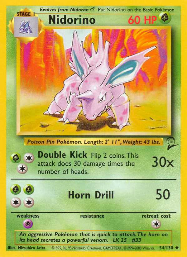 Nidorino (54/130) [Base Set 2] | Exor Games Dartmouth