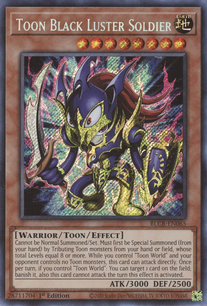 Toon Black Luster Soldier [BLCR-EN065] Secret Rare | Exor Games Dartmouth