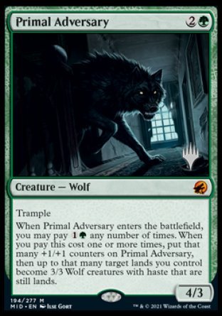 Primal Adversary (Promo Pack) [Innistrad: Midnight Hunt Promos] | Exor Games Dartmouth