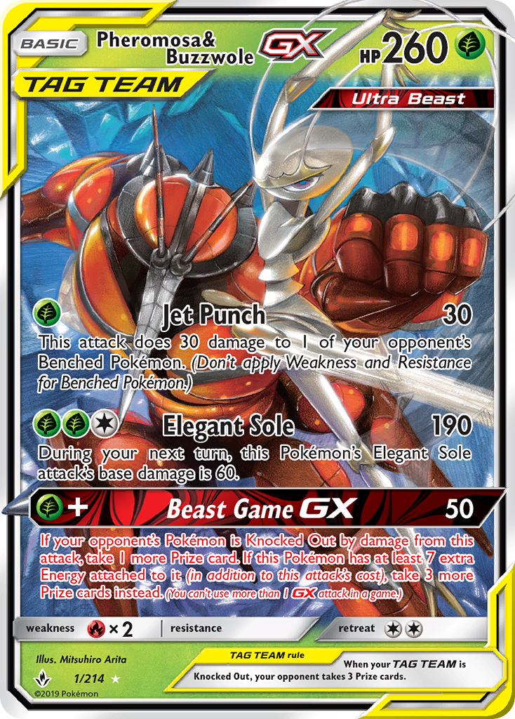 Pheromosa & Buzzwole GX (1/214) [Sun & Moon: Unbroken Bonds] | Exor Games Dartmouth