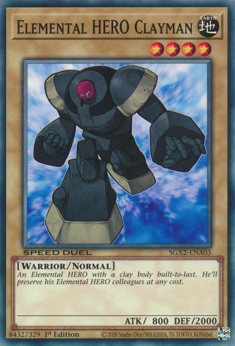 Elemental HERO Clayman [SGX2-ENA03] Common | Exor Games Dartmouth