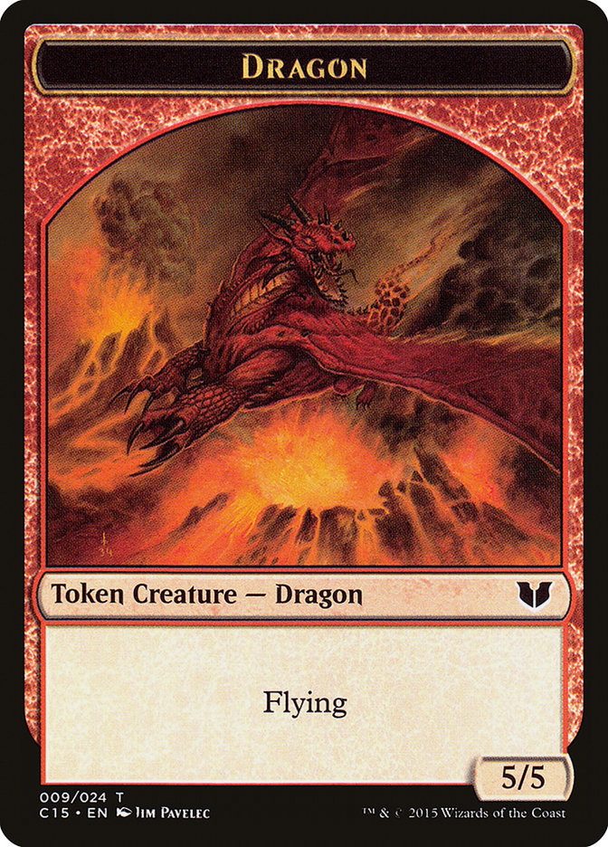 Dragon // Dragon Double-Sided Token [Commander 2015 Tokens] | Exor Games Dartmouth