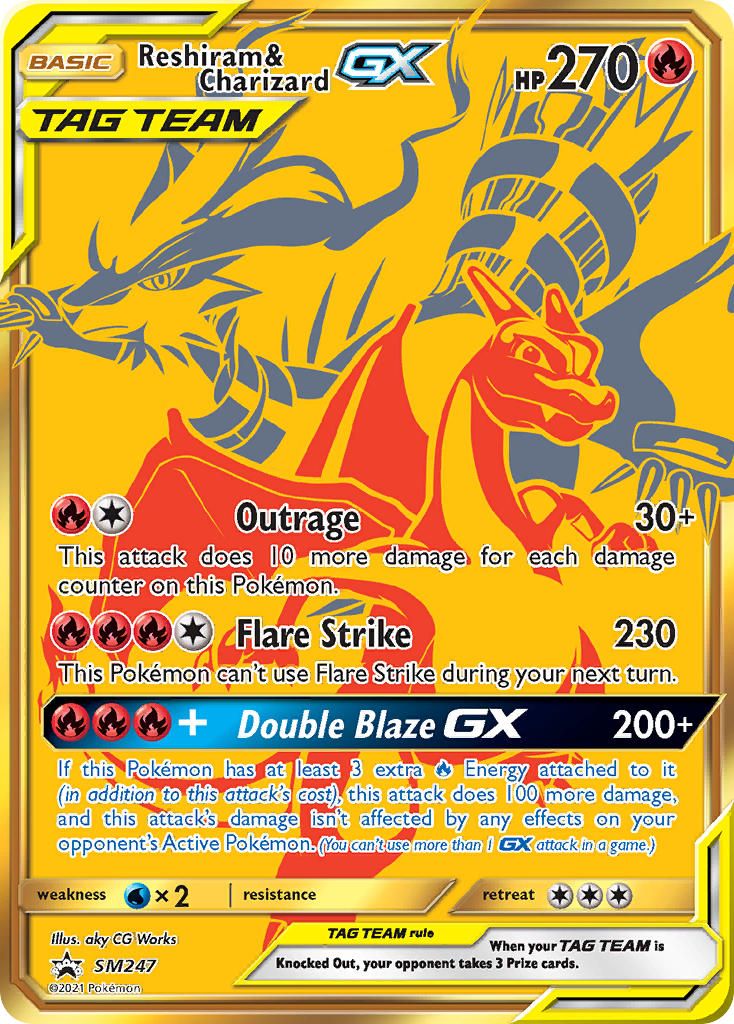 Reshiram & Charizard GX (SM247) (Jumbo Card) [Sun & Moon: Black Star Promos] | Exor Games Dartmouth