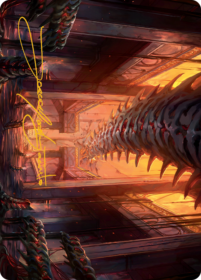 Bloodfell Caves Art Card (Gold-Stamped Signature) [March of the Machine Art Series] | Exor Games Dartmouth