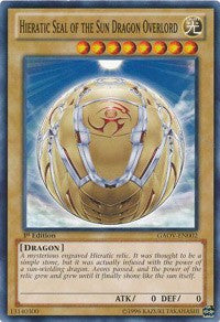 Hieratic Seal of the Sun Dragon Overlord [GAOV-EN002] Common | Exor Games Dartmouth