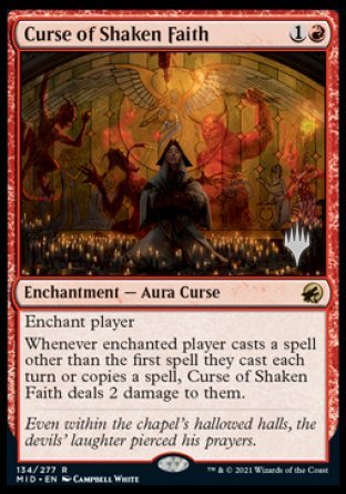 Curse of Shaken Faith (Promo Pack) [Innistrad: Midnight Hunt Promos] | Exor Games Dartmouth