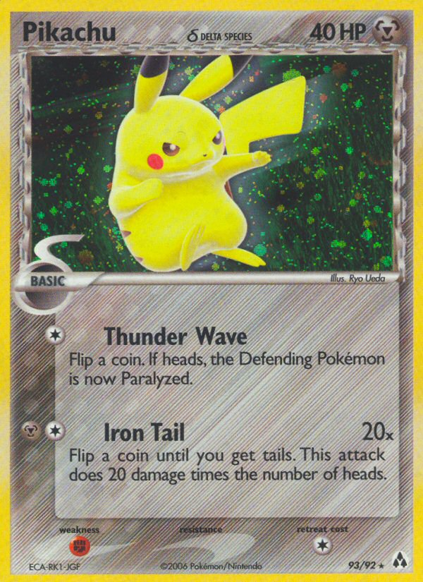 Pikachu (93/92) (Delta Species) [EX: Legend Maker] | Exor Games Dartmouth