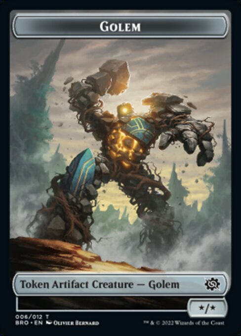 Powerstone // Golem Double-Sided Token [The Brothers' War Tokens] | Exor Games Dartmouth