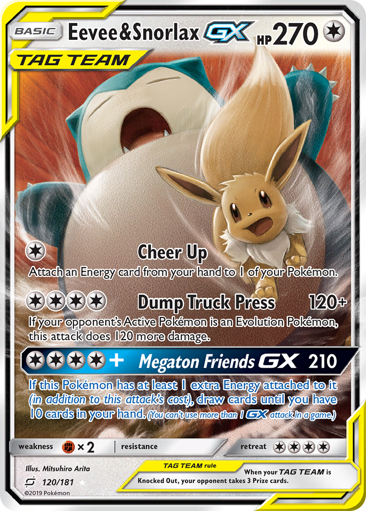 Eevee & Snorlax GX (120/181) [Sun & Moon: Team Up] | Exor Games Dartmouth