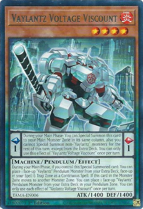 Vaylantz Voltage Viscount [TAMA-EN006] Rare | Exor Games Dartmouth