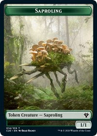 Saproling // Treasure Double-sided Token [Commander 2020 Tokens] | Exor Games Dartmouth