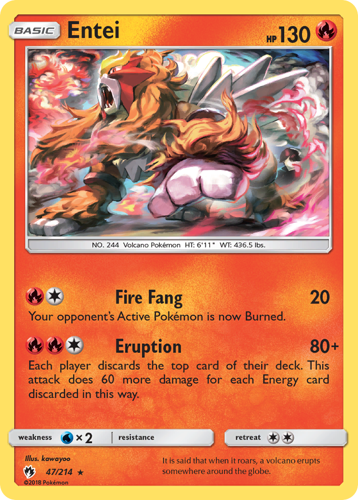 Entei (47/214) [Sun & Moon: Lost Thunder] | Exor Games Dartmouth