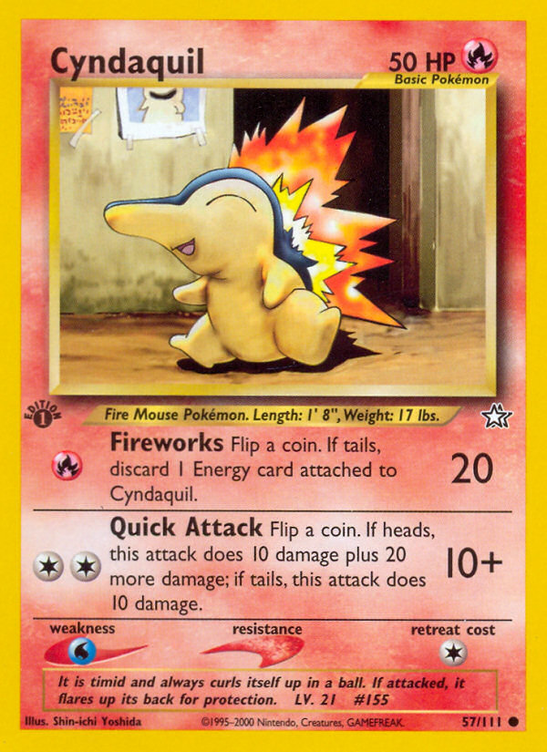 Cyndaquil (57/111) [Neo Genesis 1st Edition] | Exor Games Dartmouth