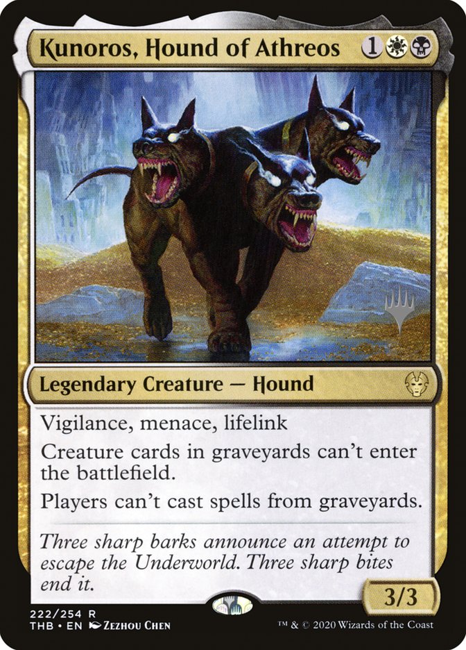 Kunoros, Hound of Athreos (Promo Pack) [Theros Beyond Death Promos] | Exor Games Dartmouth